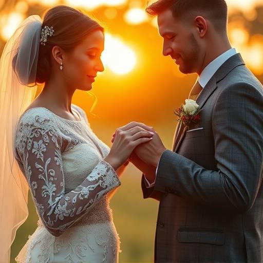 Fotógrafo capturando o momento da troca de alianäas durante uma cerimônia de casamento
