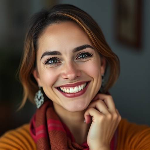 Retrato de Ana Carolina Oliveira, fotógrafa e fundadora da Imagens Vivas, sorrindo
